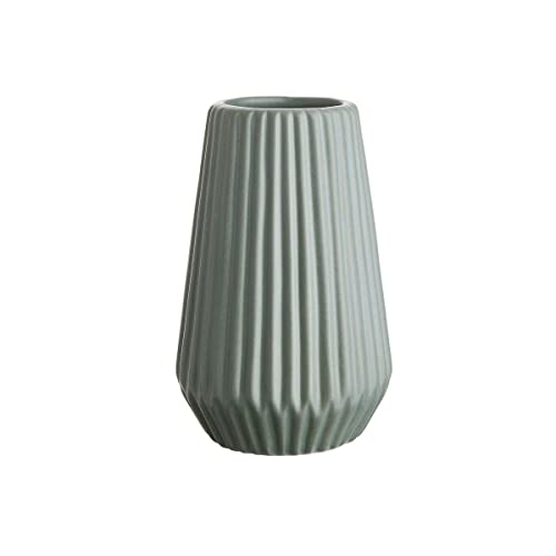 BUTLERS Ceramic Vase with Grooves -Riffle- Modern decoration for the living room, shelf, and table decoration | Flower vase for single flowers, small bouquets, or decorative dried flowers on sale