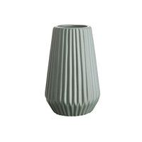Thumbnail for BUTLERS Ceramic Vase with Grooves -Riffle- Modern decoration for the living room, shelf, and table decoration | Flower vase for single flowers, small bouquets, or decorative dried flowers on sale