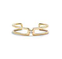 Thumbnail for UNO de 50 Double Bracelet with 18-karat gold and white topaz, Mediano, Gold, No gemstone on sale