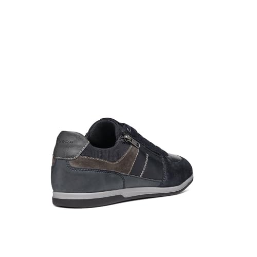 Geox men's U Renan B sneaker, black/anthracite, 43 EU on sale