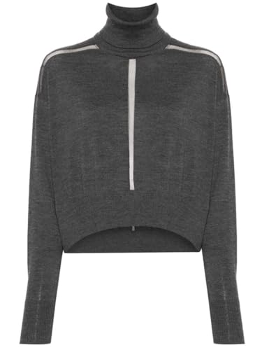 PATRIZIA PEPE Women's grey turtleneck sweater, grey, small on sale