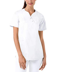 Thumbnail for CLINIC DRESS Schlupfkasack Damen-Kasack mit extra Mehrweite im Hüftbereich Curvy Schnitt 2 Seitentaschen Seitenschlitze 95 Grad Wäsche türkis 50 im Sale
