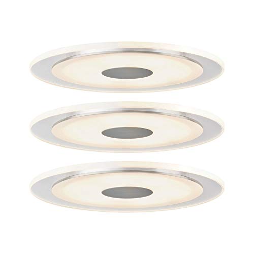 Paulmann 92907 LED Einbauleuchte Whirl rund Einbaustrahler 3x5,5W Deckeneinbauspot Alu Satin Einbaulampe Einbaulicht dimmbar Deckeneinbauleuchte im Sale
