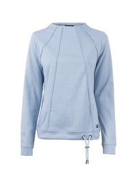 Thumbnail for s'questo lightweight sweatshirt, high-quality, herringbone pattern, blue, fine Frosted Aqua Soquesto collection Love Letters on sale
