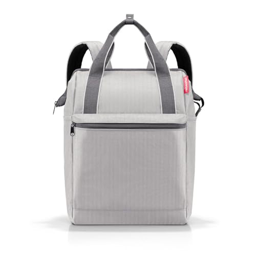 reisenthel allrounder R Large Groß Rucksack und Tragetasche in einem Mit Stecklasche für Reisetrolleys, Couleur:herringbone grey im Sale