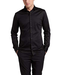 Thumbnail for ETERNA Slim Fit 1863 Hemd Langarm Haifischkragen Jersey schwarz im Sale