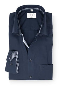 Thumbnail for Marvelis Men's Business Shirt Long Sleeve Non-Iron Modern Fit, Plain, New Kent, Blue 11.45 on Sale