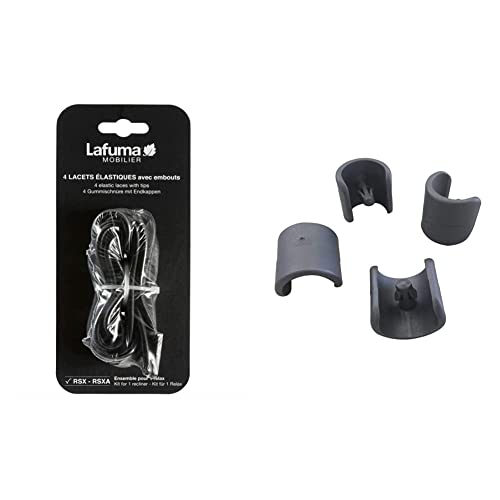 Lafuma Gummischnur-Set mit Endkappen für RSX/RSXA, 4 Schnüre, schwarz & 4 Fußschoner für Relax-Liegestühle, 20 mm Durchmesser, Anthrazit, LFM2843-1229 im Sale