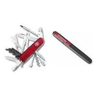 Thumbnail for Victorinox Schweizer Taschenmesser Cyber Tool & Dual-Messerschärfer Outdoor, Taschenmesser Schärfer, Schleifstein klein, schwarz im Sale