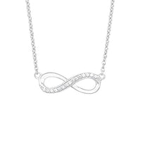 Thumbnail for s.Oliver Kette mit Anhänger 925 Sterling Silber Damen Halsschmuck, mit Zirkonia synth., 42+3 cm, Silber, Infinity, Kommt in Schmuck Geschenk Box, 2012527 im Sale