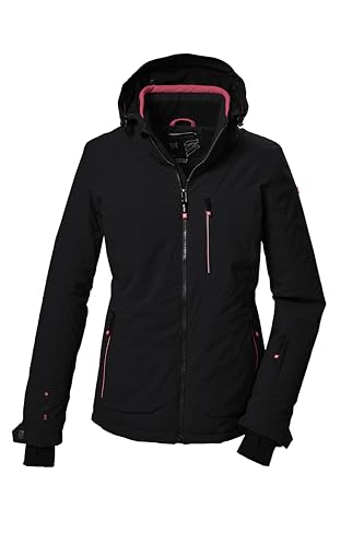 killtec Damen SkijackeFunktionsjacke mit abzippbarer Kapuze und Schneefang KSW WMN SKI JCKT, hellpetrol, 42, 41970-000 im Sale