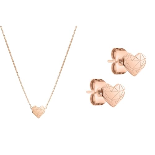 Liebeskind Damen Halskette aus Edelstahl & Ohrring LJ-0848-E-05 IP Roségold im Sale