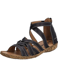 Thumbnail for Josef Seibel women's strappy sandals Rosalie 53, width G (normal), summer sandals, comfortable, flat, summer shoes, casual shoes, black, 38 EU on sale