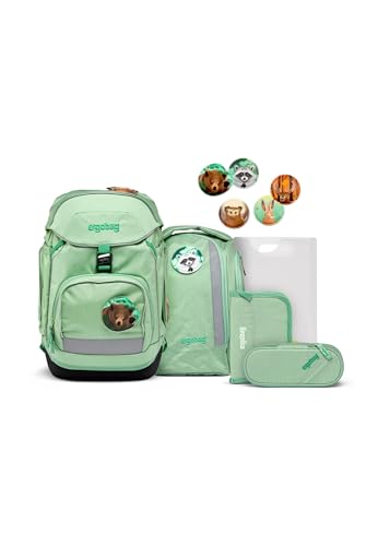 ergobag Unisex Kinder Kinderrucksack, WaldBärwohner-Grün, Einheitsgröße im Sale
