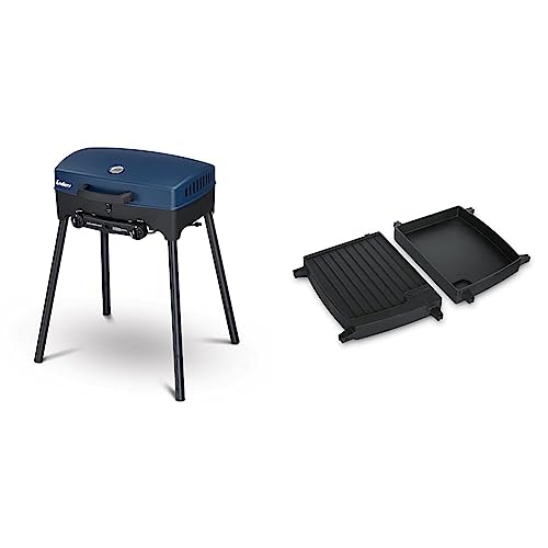 Enders Camping Gas Grill EXPLORER NEXT, Grilling, Cooking and Baking Function &amp; Reversible Grill Plate, Cast Iron, 1/2 Grill Surface, Grill Accessories, Grill Plate, Grill Pan on Sale