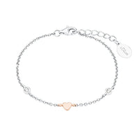 Thumbnail for s.Oliver Armband 925 Sterling Silber Mädchen Kinder Armschmuck, mit Zirkonia synth., 14+2 cm, Bicolor, Herz, Kommt in Schmuck Geschenk Box, 2028457 im Sale