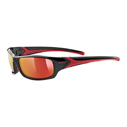 uvex sportstyle 211 - Sportbrille für Damen und Herren - starker Schutz vor Sonnenstrahlung - druckfreier Sitz & perfekter Halt - black/litemirror silver - one size im Sale