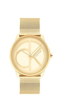 Thumbnail for Calvin Klein Analog Quartz Watch Unisex with Yellow Gold-Tone Stainless Steel Mesh Link Bracelet - 25200034 on Sale
