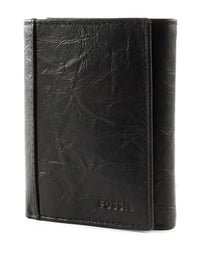 Thumbnail for Fossil Brieftasche für Männer Neel, Leder Trifold schwarz 8,255 cm x 1,905 cm B x 10,16 cm H ML3869001 im Sale