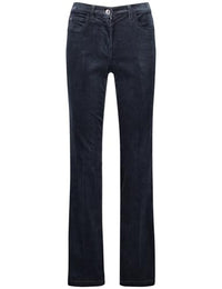 Thumbnail for Gerry Weber Damen Cordhose MAR꞉Lie Flared FIT unifarben lang Moss Washed 48 im Sale