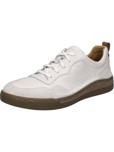 Josef Seibel Men's Low-Top Sneaker Cleve 01, Width G (Normal), Removable Footbed, Street Shoes, Street Shoes, Sports Shoes, White, 44 EU on Sale
