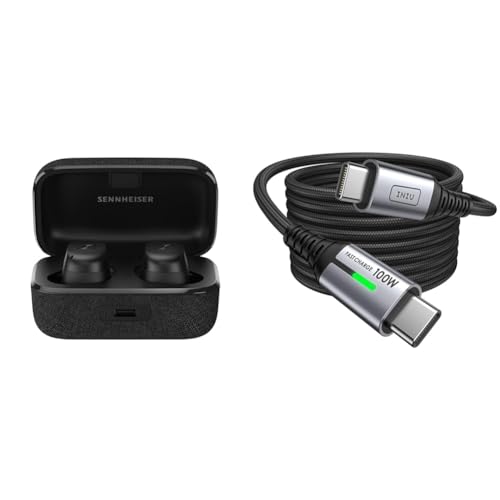 Sennheiser Momentum True Wireless 3 — Bluetooth-In-Ear-Kopfhörer für Musik und Anrufe mit adaptiver Geräuschunterdrückung und 28 Stunden Akkulaufzeit & INIU USB C Kabel im Sale