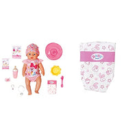 Thumbnail for Zapf Creation 827956 BABY born Magic Girl 43 cm - neu mit magischem Schnuller und 10 lebensechten Funktionen & 826508 Windeln für 43cm Puppe - Einfach für Kleine Hände, Inklusive 5 Windeln im Sale