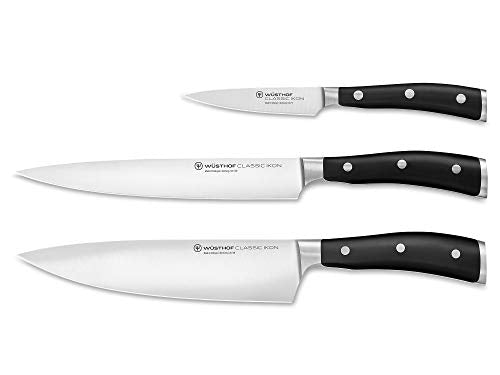 WÜSTHOF Classic Ikon Messersatz mit 2 Messern, Schwarz im Sale