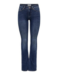 Thumbnail for ONLY Women's Onlblush Mid Flared DNM Tai021 Noos Jeans, Dark Blue Denim, / 32L EU on sale