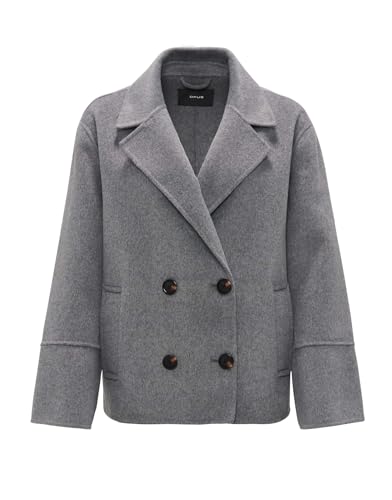 OPUS Damen Jacke | Cabanjacke HILNA Oversize aus weichem Woll Mix Easy Grey, 42 im Sale