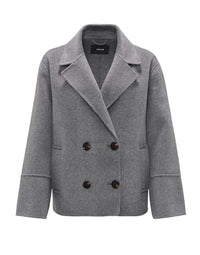 Thumbnail for OPUS Damen Jacke | Cabanjacke HILNA Oversize aus weichem Woll Mix Easy Grey, 42 im Sale