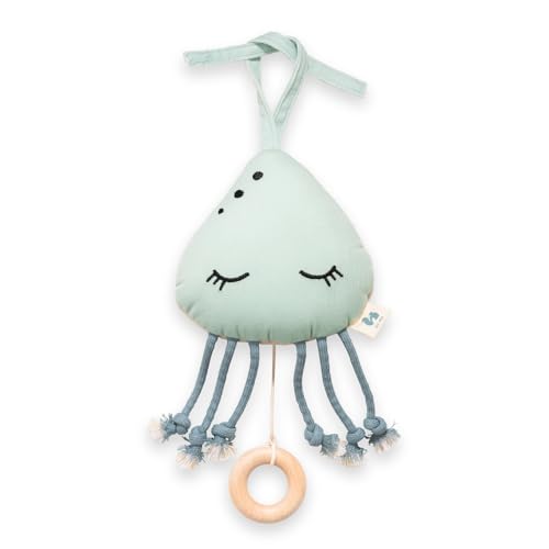 hauck Baby Spieluhr Cuddle N Sleep zum Aufhängen, Kuscheltier mit Herausnehmbarem Spielwerk Brahms' Wiegenlied Guten Abend Gute Nacht, ca. 2 Minuten Spieldauer (Jellyfish) im Sale