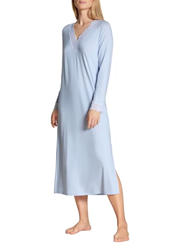 CALIDA Elegant Dreams Langarm-Nachthemd Damen, Länge 120cm, mit Spitzendetails, weich & fließend im Sale