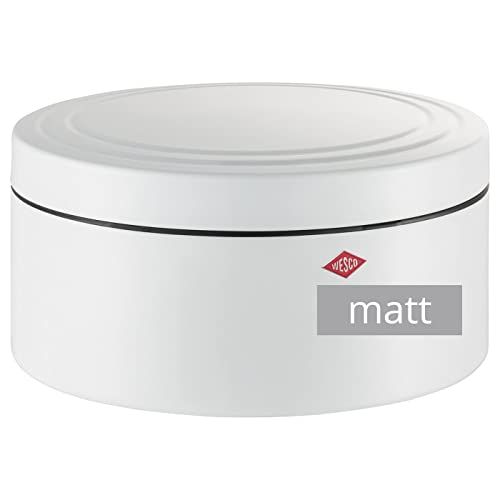 WESCO Gebäckdose Classic Line aus pulverbeschichtetem Stahlblech in der Farbe Weiß Matt 4L, Maße: 24cm x 12,4cm, 324 402-74, 24 x 12,4cm im Sale