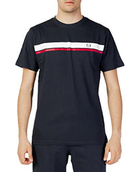 Thumbnail for Sergio Tacchini T-Shirt, Navy Blue, for Men, Striped, A, Navy, on Sale
