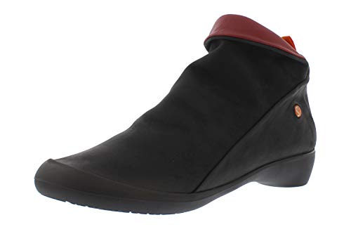 Softinos Damen Farah Nubuck Combi Stiefeletten, Schwarz (Red Black Sole 563), EU im Sale