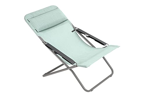 Lafuma Transabed Batyline Duo Gartenliege, zusammenklappbar, Multi-Positionen, Grau Galet im Sale