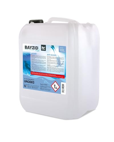 Bayzid Algizid Algenverhütung 1 x 10L - Algenvernichter Pool - Pool Zubehör - Präventiver Schutz vor Algen, Bakterien & Pilzen - Für Sauberes Wasser im Sale
