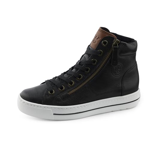 Paul Green Damen, Frauen High-Top Sneaker,straßenschuhe,Strassenschuhe,Freizeitschuhe,Turnschuhe,Laufschuhe,mid Cut,Schwarz (JA),38.5 EU / 5.5 UK im Sale