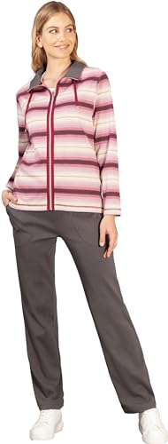 hajo women's leisure suit - homewear suit climate comfort, berry, 46 on sale