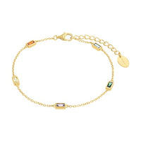 Thumbnail for s.Oliver Armband 925 Sterling Silber Damen Armschmuck, mit Zirkonia synth., 17+3 cm, Gold, Kommt in Schmuck Geschenk Box, 2035508 im Sale