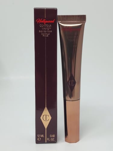 Charlotte Tilbury Original | HOLLYWOOD Contour Wand Fair-M | Liquid Blush; Highlighter &amp; Makeup Stick for Facial Contours | 12 ml (HOLLYWOOD MEDIUM-DEEP, 12 ml.)