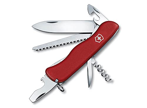 Victorinox Schweizer Taschenmesser, Forester, Multitool, Swiss Army Knife, 12 Funktionen, Feststellklinge, Dosenöffner, Rot im Sale