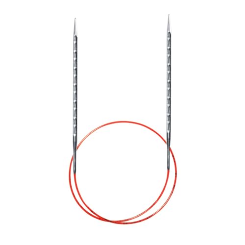 Addi 63508 AddiNovel Rundstricknadeln, quadratisch, 80 cm x 2,75 mm, Metall, rot, 2.75mm (UK 12 / US 2) im Sale