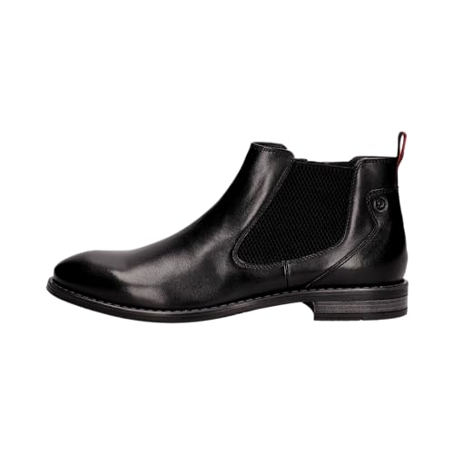 bugatti Herren Chelsea Boots, Männer Stiefeletten, Wechselfußbett,Schlupfstiefel,flach,Stiefel,Bootee,Booties,schwarz (1000),40 im Sale