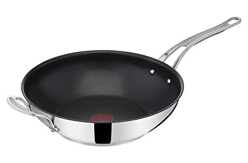 Tefal Jamie Oliver by Cook's Classics Wok Pan 28 cm, Non-Stick Coating, Induction-Safe, Oven-Safe, Stainless Steel, Riveted Handle, E3068835