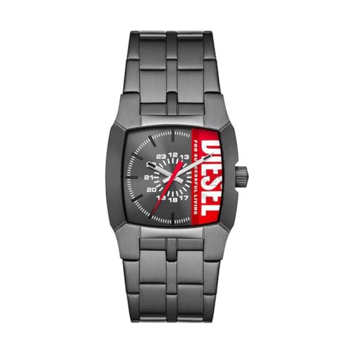Diesel men's watch Cliffhanger quartz/3-hand movement 36mm case size with a stainless steel bracelet DZ2188 on sale