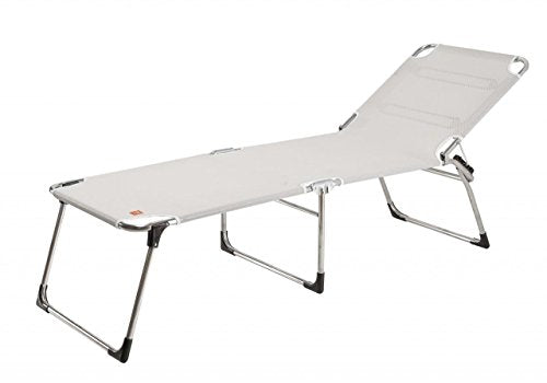 Jan Kurtz 470606 Dreibeinliege Amigo 40+, EV, Gestell: Aluminium, Bezug: Kunststoff, Silbergrau, B 58 x H x 190 cm im Sale