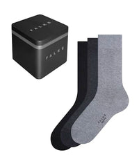 Thumbnail for FALKE Herren Socken Happy Box Uni Multipack So Baumwolle einfarbig 3 Paar, Mehrfarbig Black Grey Mix 0010, 39-42 im Sale
