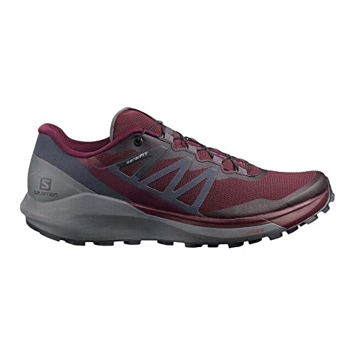 Salomon Women's Sense Ride Trail Running Shoes, Wine Tasting Quiet Shade Ebony, 2/3 EU on Sale